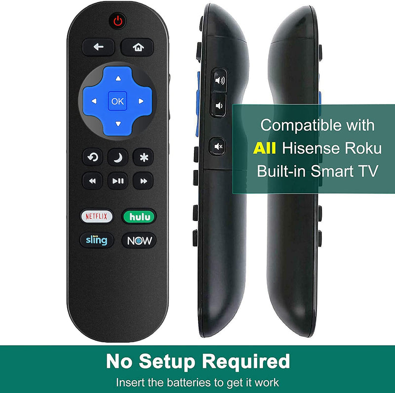 Replace Remote Compatible with All Hisense Roku TV, Universal Remote Control for Hisense 32 40 43 50 55 58 65 70 75 85 Inch 4K Smart TV HU-RCRUS-20 - LeoForward Australia