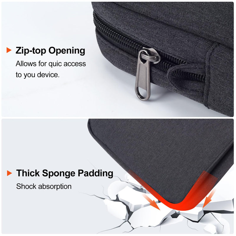 [AUSTRALIA] - 12.4-13 Inch Tablet Sleeve Case for 12.4" Samsung Galaxy Tab S8+ S7+ Plus S7 FE, iPad Pro 12.9"/MacBook Air Pro 13"/MacBook Pro 14" M2 M1 Laptop Shoulder Bag,Surface Pro 9 13" 2022 Carrying Bag-Grey 12.4-13 Inch Grey