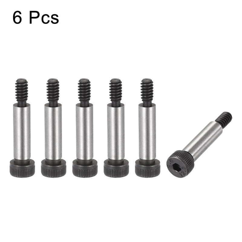  [AUSTRALIA] - uxcell Alloy Steel Hexagon Socket Head Shoulder Screws Bolts, 3/4" Shoulder Length, 1/4" Shoulder Dia, 10-24 Thread, 6pcs 3/4" x 1/4"