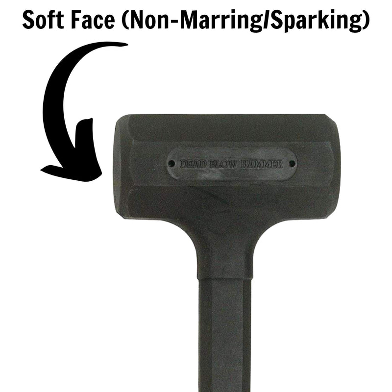 [AUSTRALIA] - Teng Tools 1 Pound Black Rubber Soft Face Non Sparking/Marring Dead Blow Hammer - HMDH45 45mm