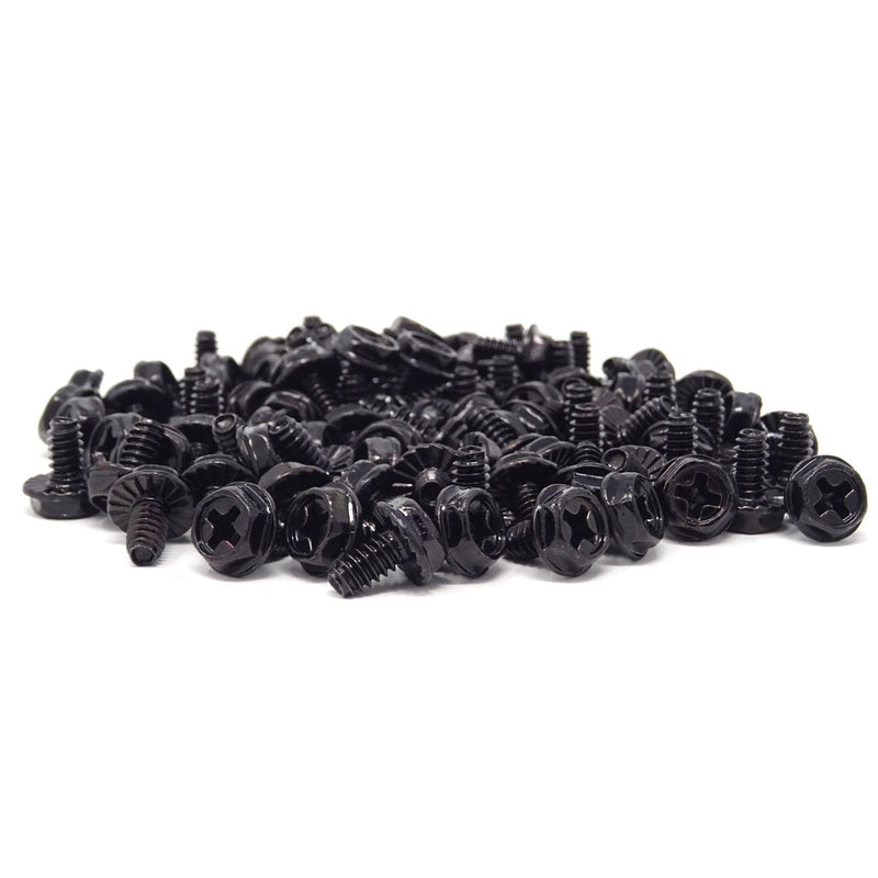  [AUSTRALIA] - Honbay 100PCS 6#-32x6 Hex Phillips Head Replacement PC Computer Case Mounting Screws Fastener for Building Repairing and Maintaining Computer Systems (Black Zinc) Black Zinc