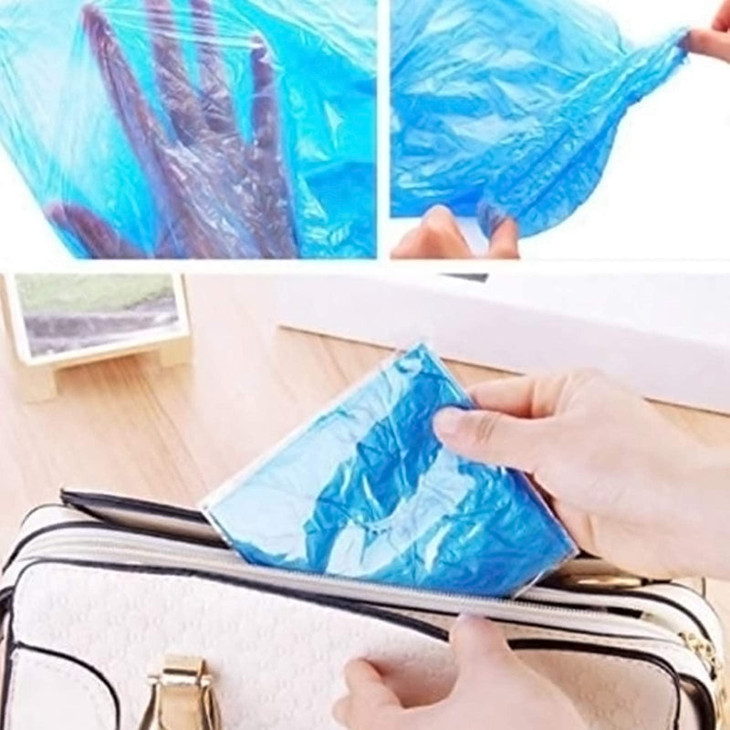  [AUSTRALIA] - IwIeIaIrI Disposable Shoe Covers 60 Pack (30 Pairs) Blue Rain Shoes and Boots Cover Plastic Long Shoe Cover Clear Waterproof Anti-Slip Overshoe for Women Men Water Boots Cover Rainy Day Use Cover