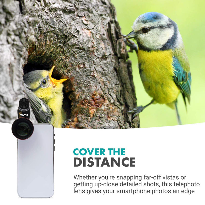  [AUSTRALIA] - Movo SPL-Tele 3X Telephoto Lens with Clip Mount for Smartphones - Zoom Lens for iPhone, Android, and Tablets - Smartphone Telescopic Lens for Video and Photography - Best Telephoto Lens for iPhone