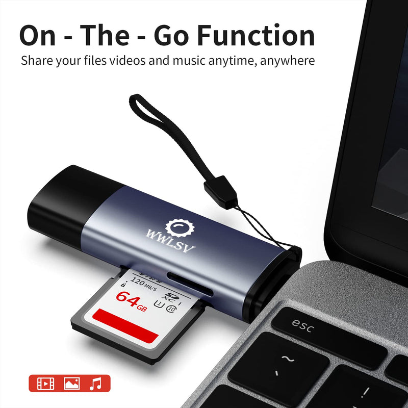  [AUSTRALIA] - SD Card Reader WWLSV USB C Memory Card Reader Adapter USB 3.0, for SD/Micro sd Memory Card Adapter for MicroSDXC and SDHC Card, SD, SDXC, SDHC, SD Cards, Compatible for MacBook,iPad Pro