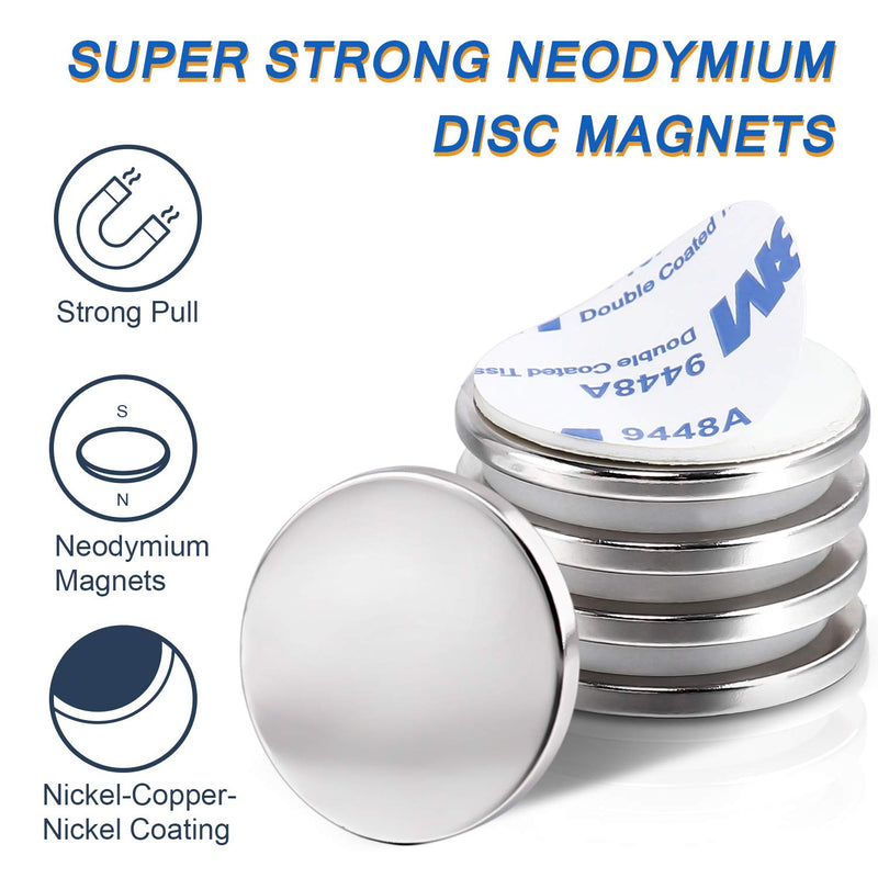 LOVIMAG Super Strong Neodymium Disc Magnets, Powerful N52 Rare Earth Magnets - 1.26 inch x 1/8 inch, Pack of 5 - LeoForward Australia