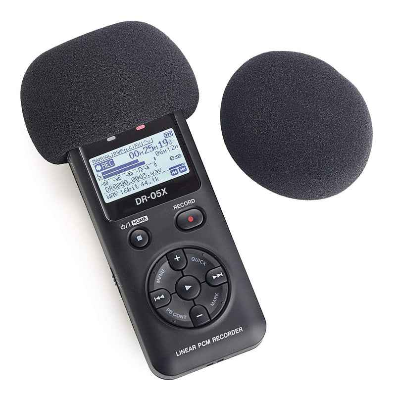  [AUSTRALIA] - YOUSHARES DR05X Windscreen Muff and Foam Compatible with Tascam DR-05X DR-05 Mic Recorders, DR05X Indoor Outdoor Microphone Wind Screen (2 PACK) Windscreen Kit for DR-05