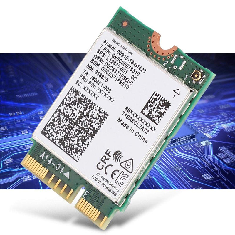  [AUSTRALIA] - Wendry Network Card,Intel 9461NGW Wireless Network Card,Bluetooth 5.0 Network Card,Support 2.4G / 5G Network(M.2 Interface,433Mbps)