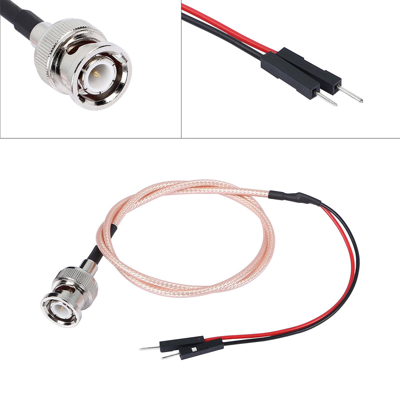  [AUSTRALIA] - XMSJSIY BNC Male to Dupont Wire Test Leads Cable Connector Adapter Extension Wire (Red+Black)-1 pcs (Male to Male)