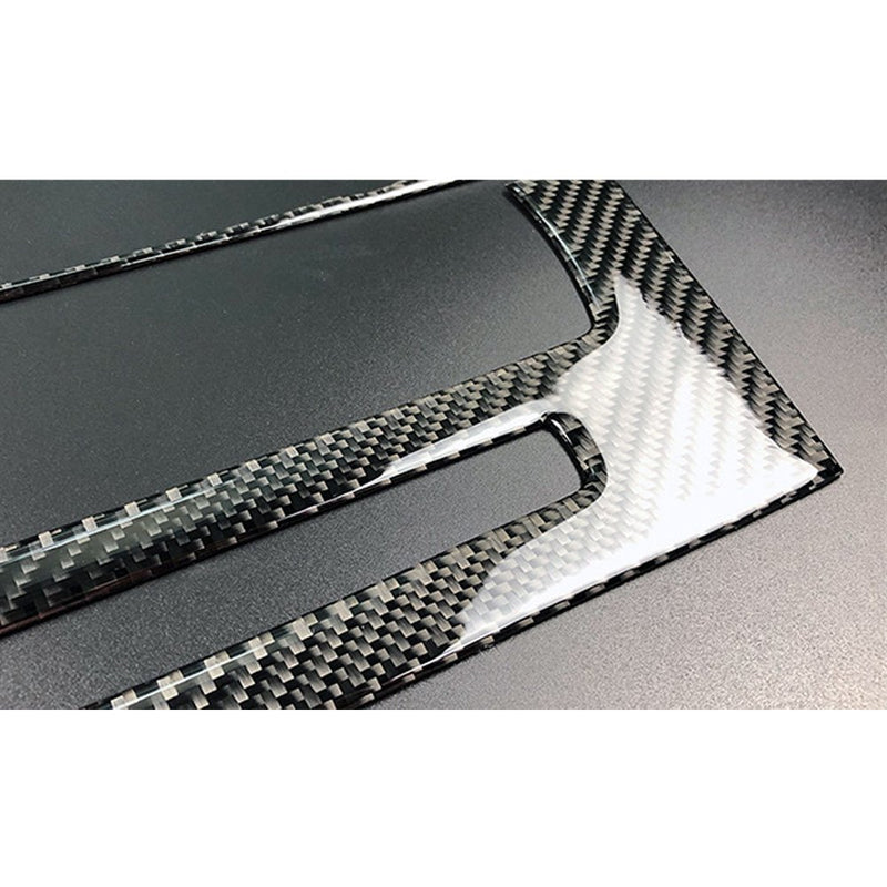 Thor-Ind Carbon Fiber AC Air Conditioning CD Control Console Panel Trim Cover Frame for BMW Old 3 Series E90 E92 E93 2005-2012 Car Interior Accessories Stickers Decor (with Navigation A) - LeoForward Australia