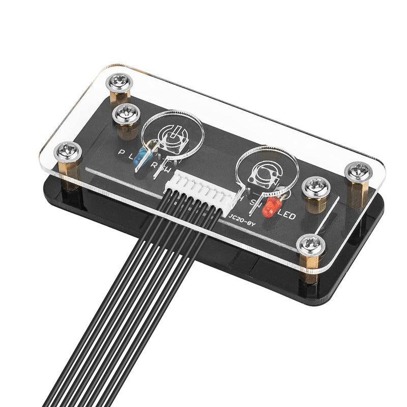  [AUSTRALIA] - OwlTree Desktop Computer Power Button PC Switch External Power Switch Power Supply Button Restart Button for PC Case Motherboard Switch On Off Power SW Cables