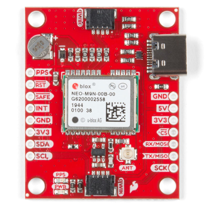  [AUSTRALIA] - SparkFun GPS Breakout - NEO-M9N, U.FL (Qwiic) High-Quality Breakout No Soldering Required Breadboardable Contains a Rechargeable Backup Battery Allowing a Warm-Start decreasing time-to-First-fix