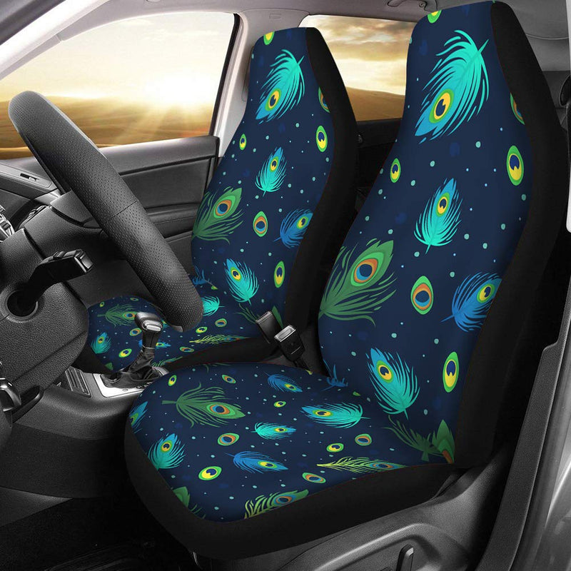  [AUSTRALIA] - Peacock Interior Car Seat Covers Floral Print Travel Car Front Seat Protector Customerized Prints