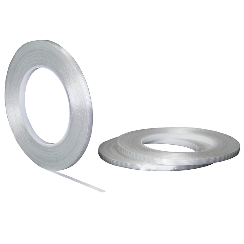  [AUSTRALIA] - 3 Pack STIKK 1/4" inch Clear Fiberglass Reinforced Filament Strapping Packing Palletizing Tape (.25in 6MM) 1/4" 3 pack