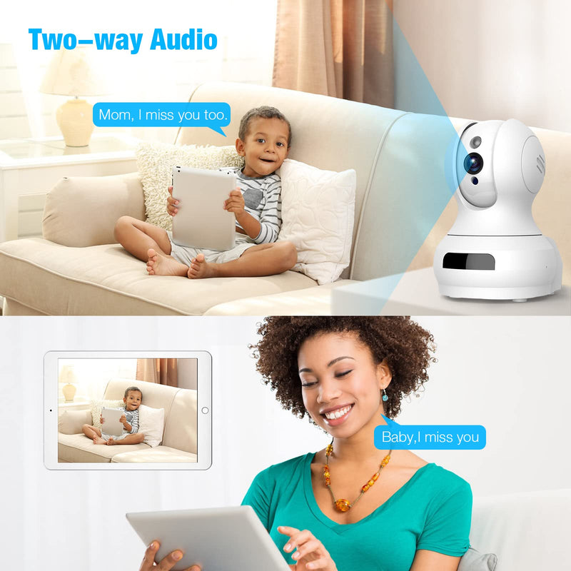  [AUSTRALIA] - Indoor Camera, 1080P Pet Camera with Motion and Sound Detection, Pan/Tilt/Zoom WiFi Camera with Night Vision, 2-Way Audio & Cloud Services for Baby Monitor Home Security Camera