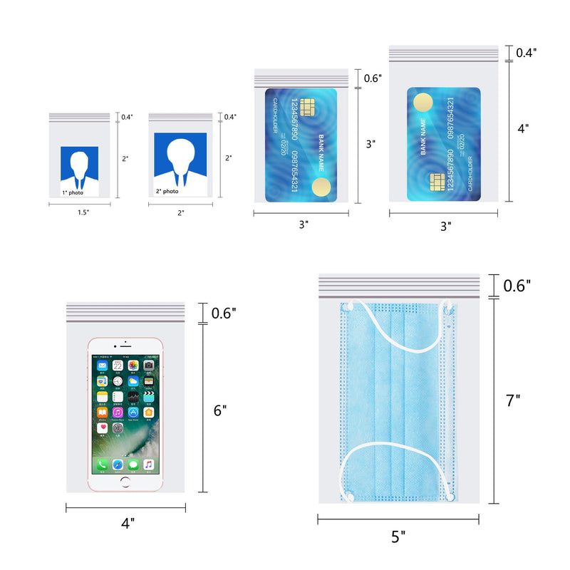  [AUSTRALIA] - Clear Plastic Zipper Bags 100pcs 1.5 x 2 Inch Small Reclosable Poly Bags Mini Resealable Zipper Bags 2 Mil for Jewelery Coins Pills Sample Vitamins Beads 1.5" x 2"