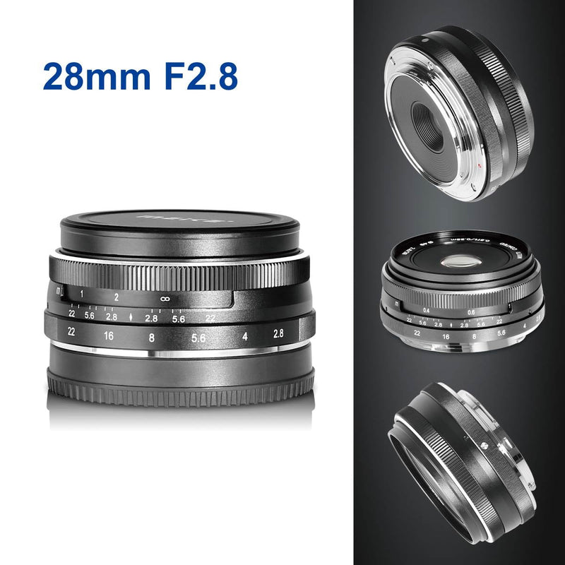  [AUSTRALIA] - Voking 28mm F2.8 APS-C Fixed Manual Focus Lens Compatible with Sony E Mount Mirrorless Camera NEX 3 3N 5 NEX 5T NEX 5R NEX 6 7 A6400 A5000 A5100 A6000 A6100 A6300 A6500 A6600