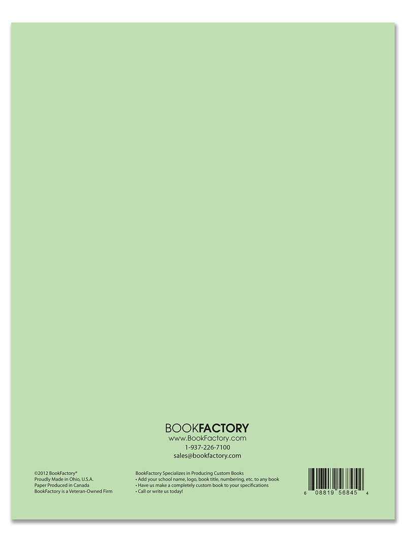  [AUSTRALIA] - BookFactory Student Lab Notebook (Scientific Grid Format) 8.5" x 11" - 50 Pages (1 Pack) Saddle-Stitched - Green Cover (LAB-050-7GSS (Lab Notebook)) 1-pack
