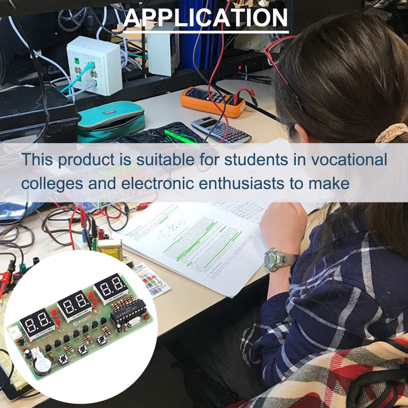  [AUSTRALIA] - DAOKAI Digital Clock DIY Electronics Kit 6Bits LED Digital Tube Display Circuit Board Soldering Practice Kit Electronics for DIY Soldering Student STEM Project, with 9V Battery Clip