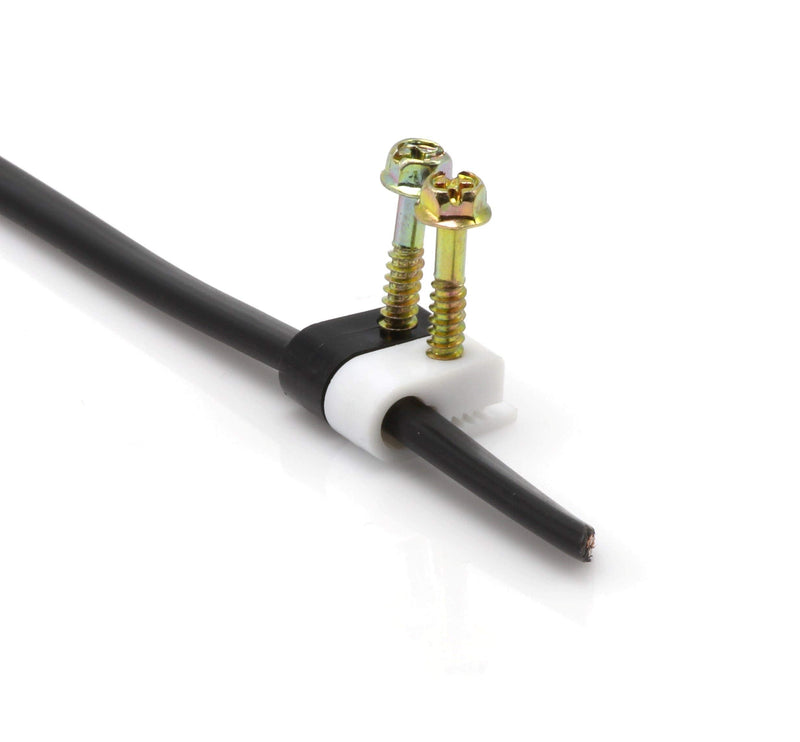  [AUSTRALIA] - THE CIMPLE CO - Single Coaxial Cable Clips, Cat6, Electrical Wire Cable Clip, 1/4 in (6 mm) Screw Clip and Fastener, Black (100 Pieces per Bag) 100 Pack