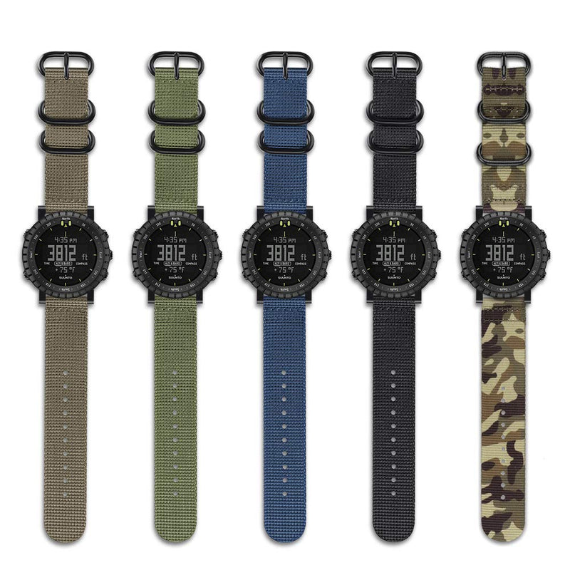 Fintie Watch Band Compatible with Suunto Core, Premium Woven Nylon Replacement Sport Strap with Metal Buckle Compatible with Suunto Core Smart Watch, Black - LeoForward Australia