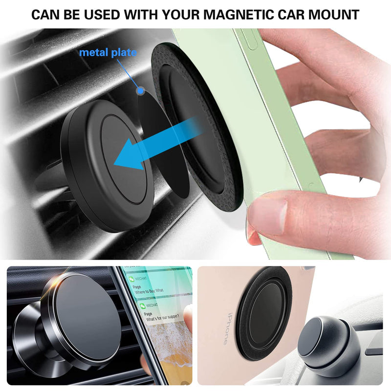  [AUSTRALIA] - Lendouble Magnetic Disk Base for Magsafe Accessories, Removable Magnet Plate Compatible with iPhone 14/13/12 Pro Max Mini & Mag Case, Non Adhesive Mag Safe Disc Designed for P-Socket Grip/Ring Holder