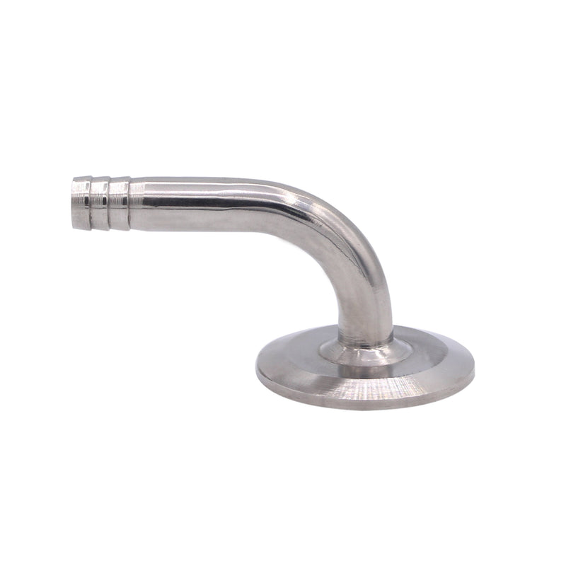  [AUSTRALIA] - DERNORD Sanitary Hose Barb Pipe Fitting 1.5" Tri Clamp ( 50.5MM Ferrule ) 90 Degree Elbow (Tube OD: 1/2"/12MM (1.5 Tri-clamp)) Tube OD: 1/2"/12MM (1.5 Tri-clamp)