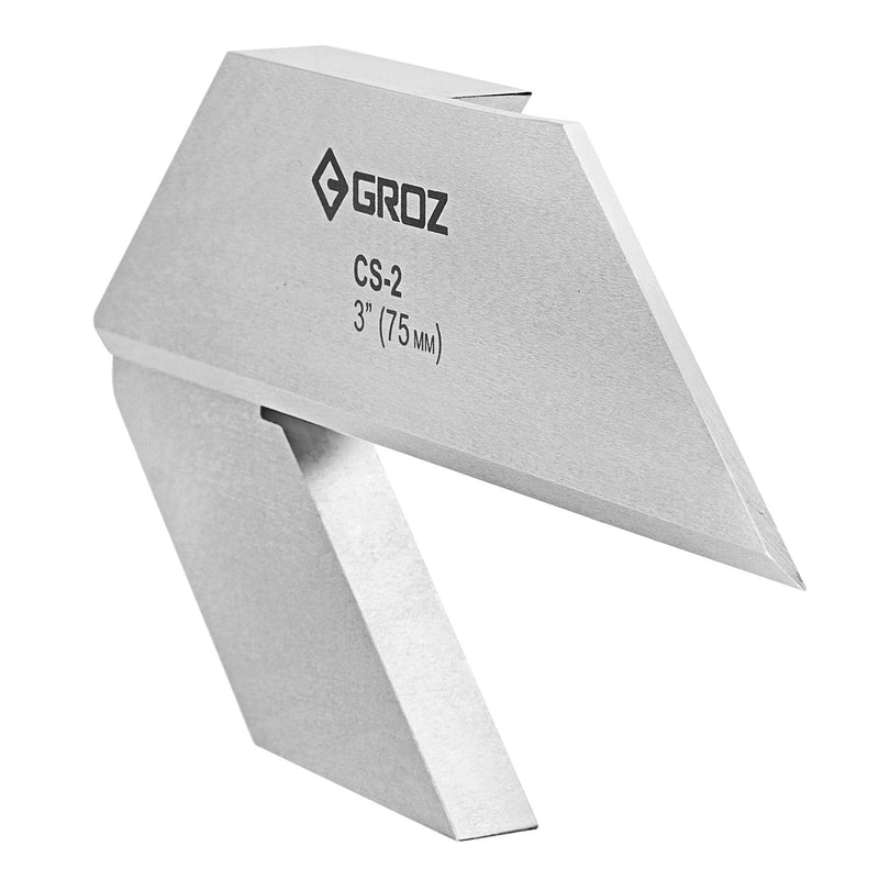  [AUSTRALIA] - GROZ 3-inch Center Square | Made of Hard Spring Steel | Accurately Find The Center of Round and Cylinder Bars and Stocks | for Machinists and Tool Makers | Professional Grade (03522)