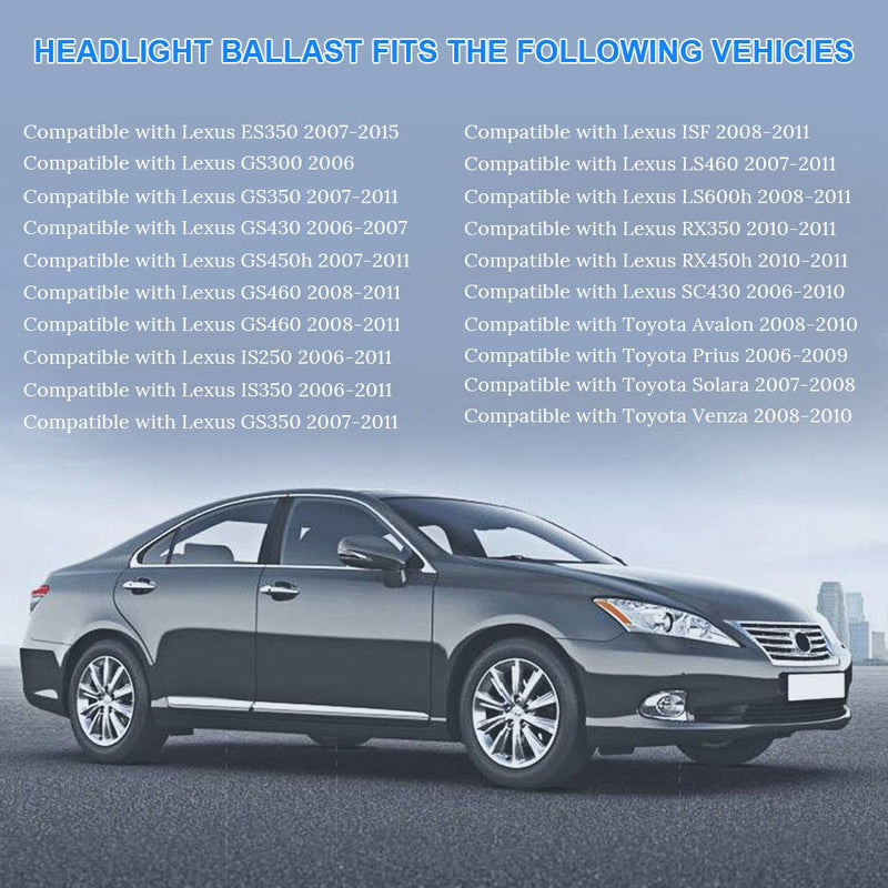 WMPHE Compatible with Headlight Ballast Lexus,Toyota Prius,Avalon Replaces# 85967-51040, 81107-33761, 81107-12A80, 81107-30D30, DDLT003, KDLT003 with Igniter & Power Cable - LeoForward Australia