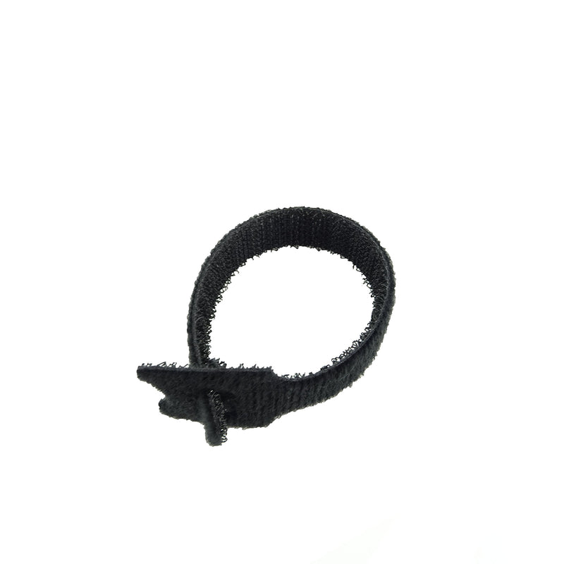  [AUSTRALIA] - Honbay Microfiber Cloth 6-Inch Hook and Loop Reusable Fastening Cable Ties, Set of 50, Black