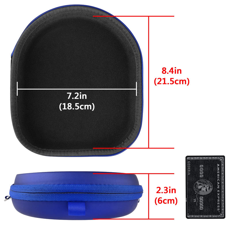  [AUSTRALIA] - Geekria Shield Headphones Case Compatible with JBL Tour ONE, Tune 750NC, Live 650BTNC, Tune 700BT, E65BTNC Case, Replacement Protective Hard Shell Travel Carrying Bag with Cable Storage (Blue) Blue