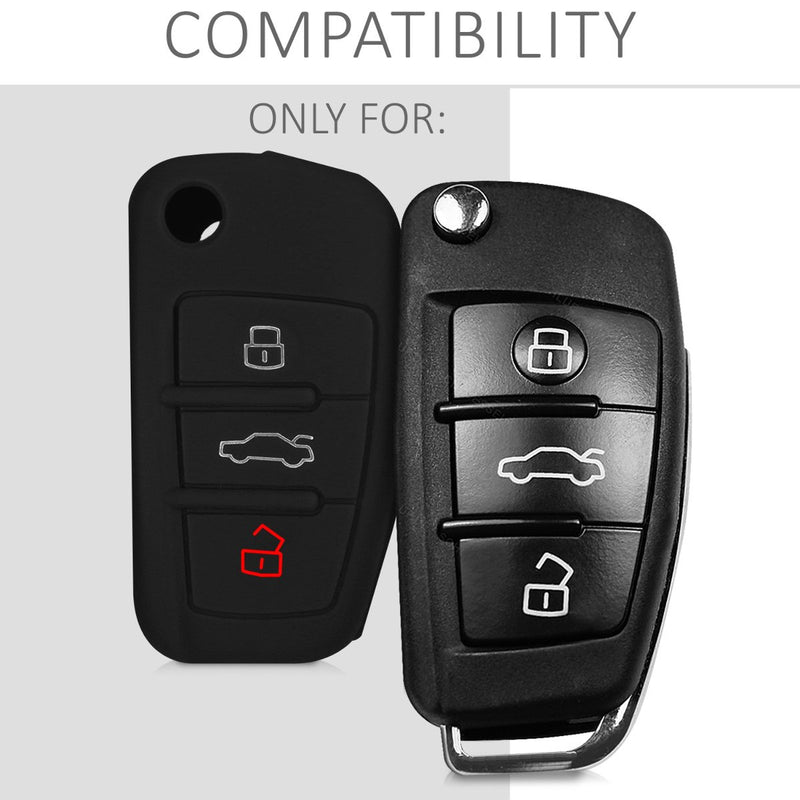 kwmobile Key Cover Compatible with Audi - Black - LeoForward Australia