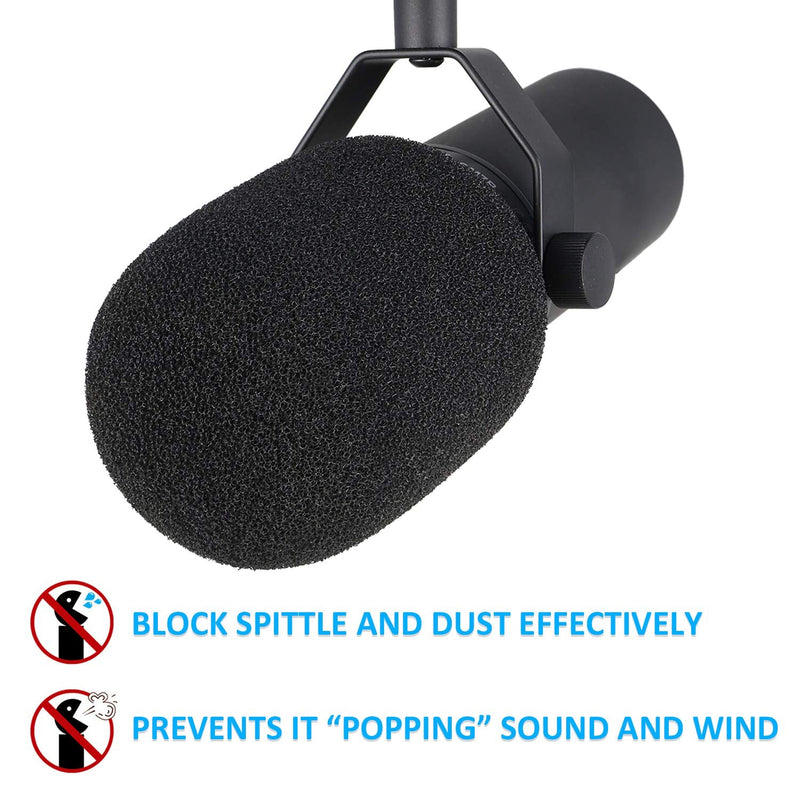  [AUSTRALIA] - YOUSHARES SM7B Microphone Windscreen - Pop Filter Foam Wind Cover Compatible with Shure SM7B Mic to Blocks Out Plosives