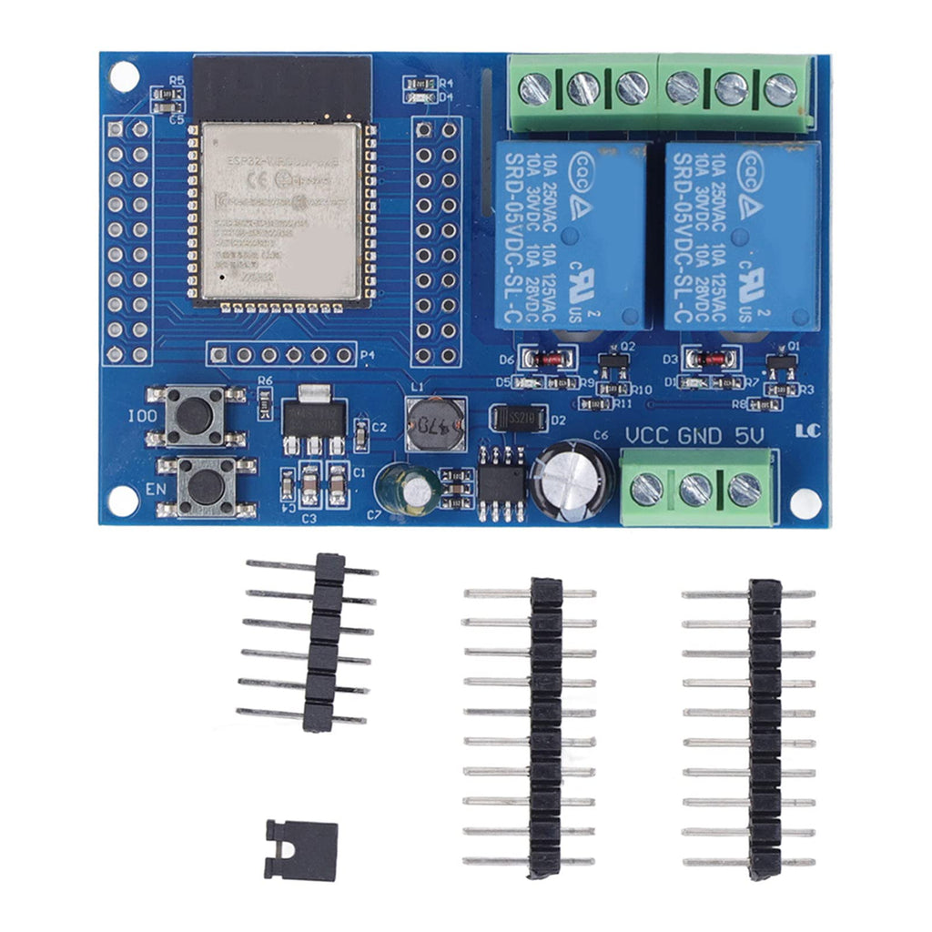  [AUSTRALIA] - ESP32 2 Channel 5V Relay Module 4MB Flash Large Capacity Programmable Relay Board for Secondary Development Learning