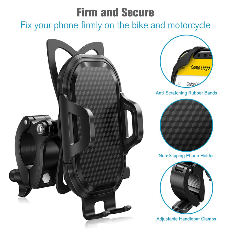  [AUSTRALIA] - Fintie Bike Phone Mount, 360° Rotation Universal Bicycle Motorcycle Cell Phone Handlebar Holder Cradle Compatible for iPhone 12/11 Pro Max/XR/XS Max/X, Samsung Galaxy, LG and Other 4"-7.2" Mobiles