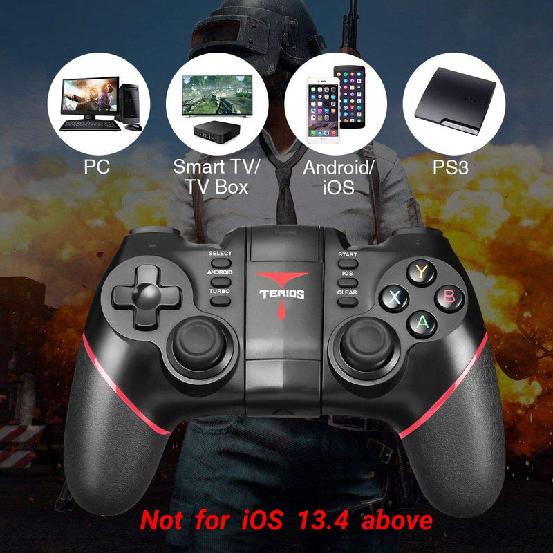  [AUSTRALIA] - Mobile Game Controller, Bluetooth & 2.4G Wireless Gamepad Gaming Joystick for Android Phone/ PC Windows/ Smart TV/ TV Box/ PS3