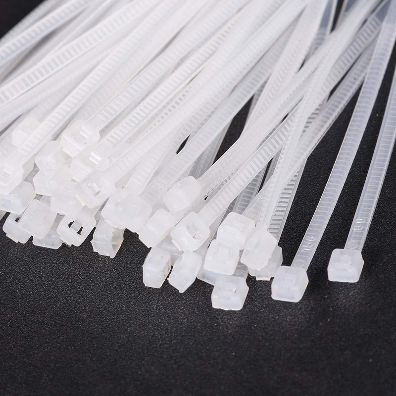  [AUSTRALIA] - uxcell 300pcs Cable Zip Ties 5 Inch x 0.07 Inch Self-Locking Nylon Tie Wraps White