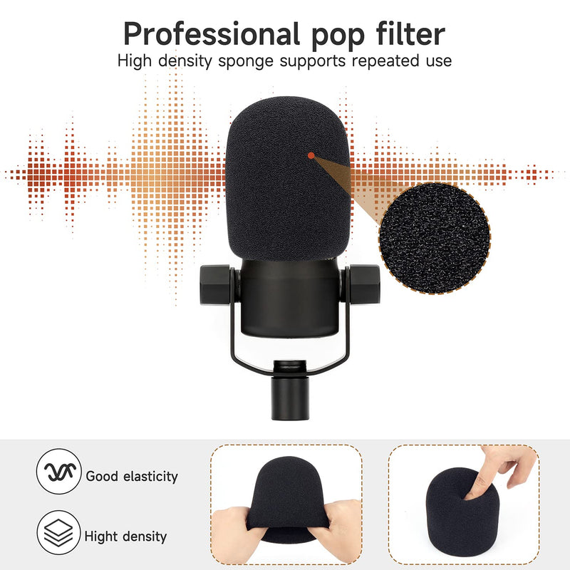  [AUSTRALIA] - WIBOND PodMic Pop Filter Foam Cover - Professional Mic Foam Covers Windscreen Compatible with Rode PodMic Improve Sound Quality Reduce Plosive Wind Noises