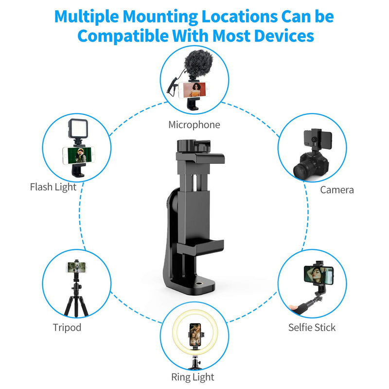  [AUSTRALIA] - Owine Universal Dual Cell Phone Tripod Mount Adapter Premium Smartphone Clamp, Compatible with iPhone,Samsung Galaxy,Note,Lg,All Smartphones Perfectly.Connects to Tripod, Monopod, Selfie Stick