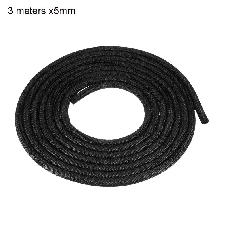  [AUSTRALIA] - uxcell Cord Protector 5mm 3 Meter Self Closing Cable Sleeve Management Organizer PET