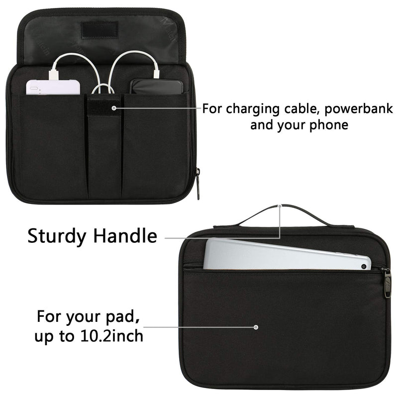  [AUSTRALIA] - Matein Electronics Organizer, Waterproof Travel Electronic Accessories Case Portable Double Layer Cable Storage Bag for Cord, Charger, Power Bank, Flash Drive, Phone, Ipad Mini, SD Card, Tablet, Black