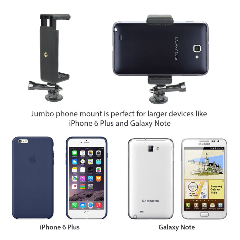  [AUSTRALIA] - Livestream Large Phone - Ball Head Clamp Mount with Extension Kit for Desk or Table (Mount Opens from 80mm to 102mm). Easily Adjust Height of Device for Videos, Reading, or Live Streaming.