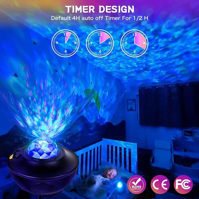 Galaxy Projector Star Projector Ocean Galaxy Light with Remote Control Galaxy 360 Pro Projector Galaxy Light Projector with Bluetooth Speaker, Galaxy Projector Lights for Bedroom Baby Kids Adults - LeoForward Australia
