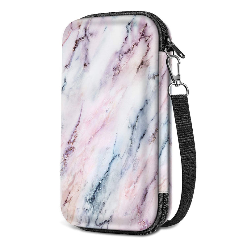  [AUSTRALIA] - Graphing Calculator Carrying Case for TI-84 Plus CE, Fintie Hard EVA Shockproof Protective Box for TI-84 Plus/TI-83 Plus CE/Casio fx-9750GII (Marble Pink) Marble Pink