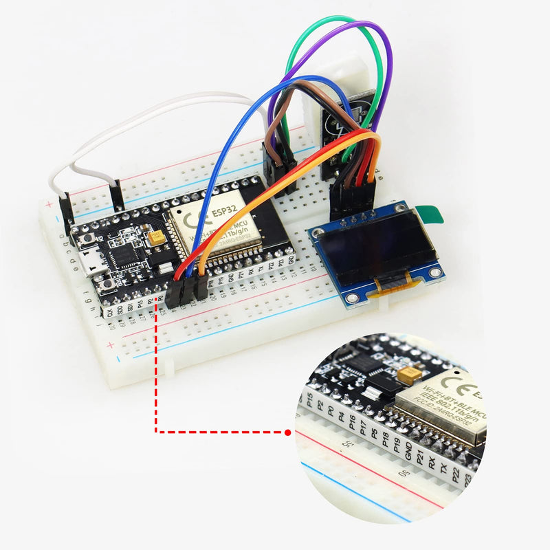  [AUSTRALIA] - KeeYees ESP32S ESP32 Development Board 2.4 GHz Dual Core WLAN WiFi + Bluetooth 2-in-1 Microcontroller ESP-WROOM-32 Chip for Arduino (38PIN Narrow Version, 2PCS)