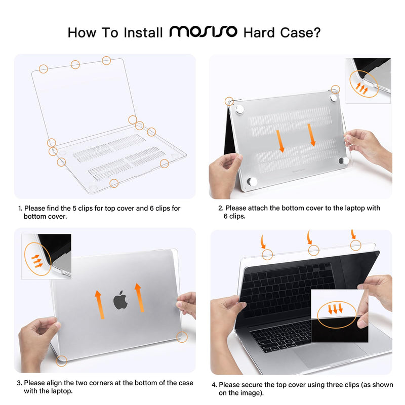  [AUSTRALIA] - MOSISO Compatible with MacBook Air 15 inch Case 2023 Release A2941 M2 Chip with Liquid Retina Display & Touch ID, Protective Plastic Hard Shell Case & Keyboard Cover Skin, Crystal Clear