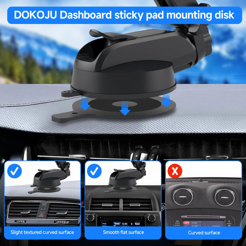  [AUSTRALIA] - 𝟐𝟎𝟐𝟑 𝐍𝐞𝐰 DOKOJU Dashboard Mounting Disk for Suction Cup Holders-Large Size Ultra-Strong Adhesive(2.99in)-Fit for Dashboard, Windshield,Car Phone Mount Base,Dash Cam,Garmin GPS Car Mount -3 Pack 3 Pack