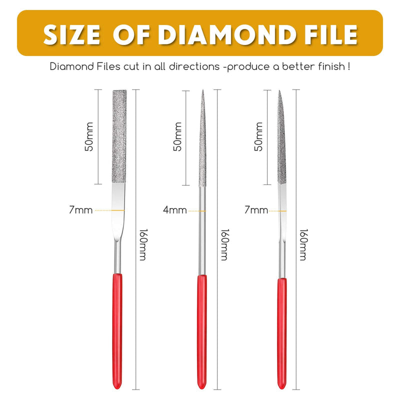  [AUSTRALIA] - 9 Pieces Miniature and Model Files, Includes Diamond File Set of Round, Flat and Triangular Metal File