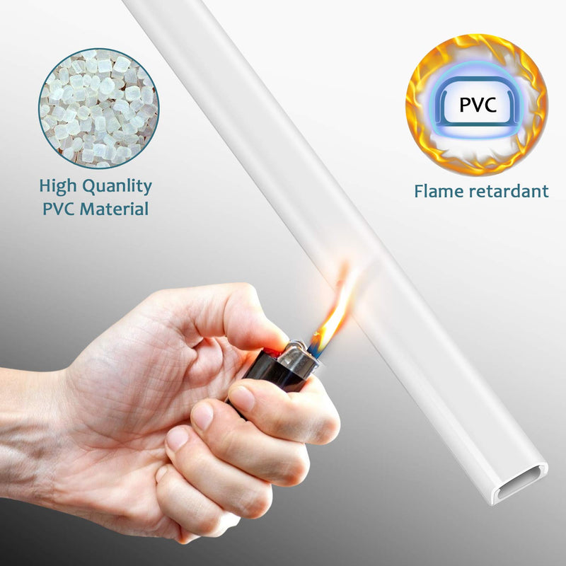  [AUSTRALIA] - One Cord Cover Wall - 153in Mini Wire Hider, Wire Cover for Hiding Speaker Wire, Baby Monitor Cord - Paintable Wire Channel for Cable Concealer, 9X L17in W0.5in H0.35in, CMR05 White Small