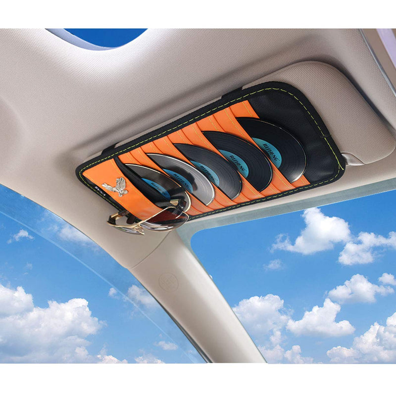  [AUSTRALIA] - VXAR Car CD DVD Sun Visor Organizer Holder Orange