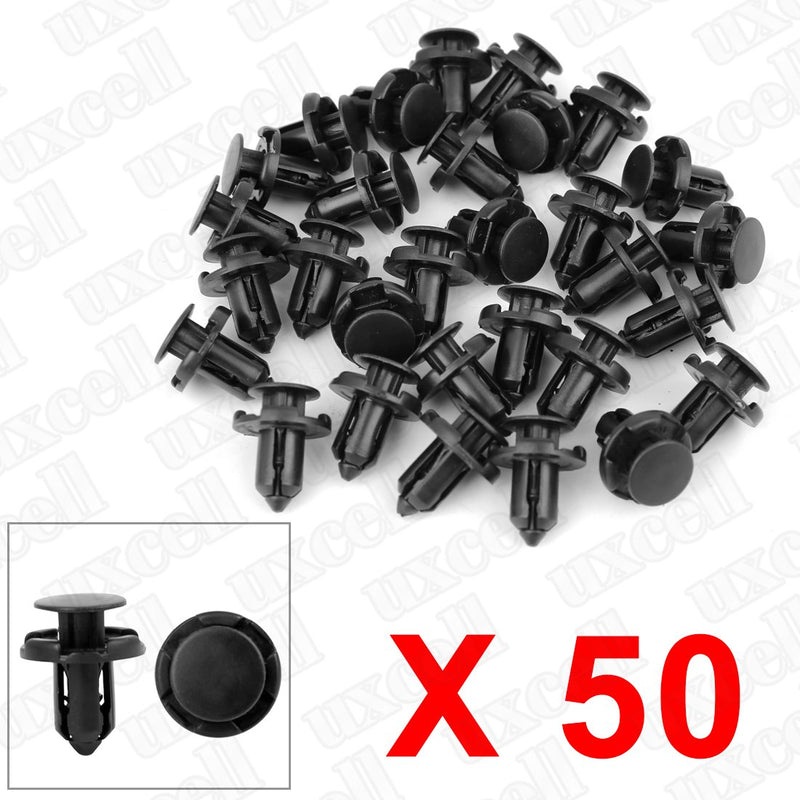 uxcell 50 Pcs 9mm Plastic Push Fender Retainer Bumper Clips Fasteners Rivet Clips MR200300 for Honda - LeoForward Australia